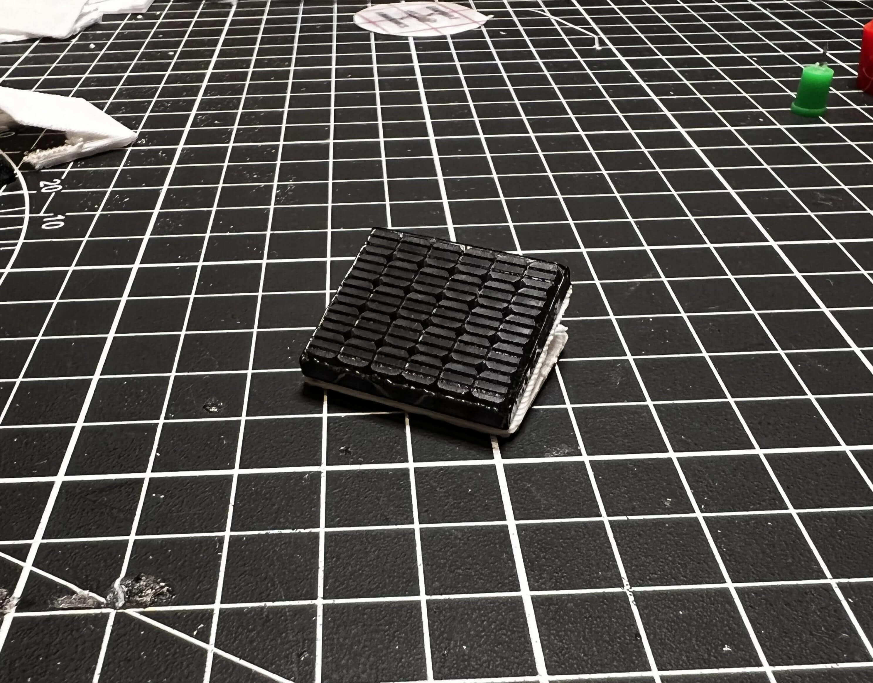 Assembled solar panel on mount