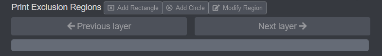 Exclude region configuration menu