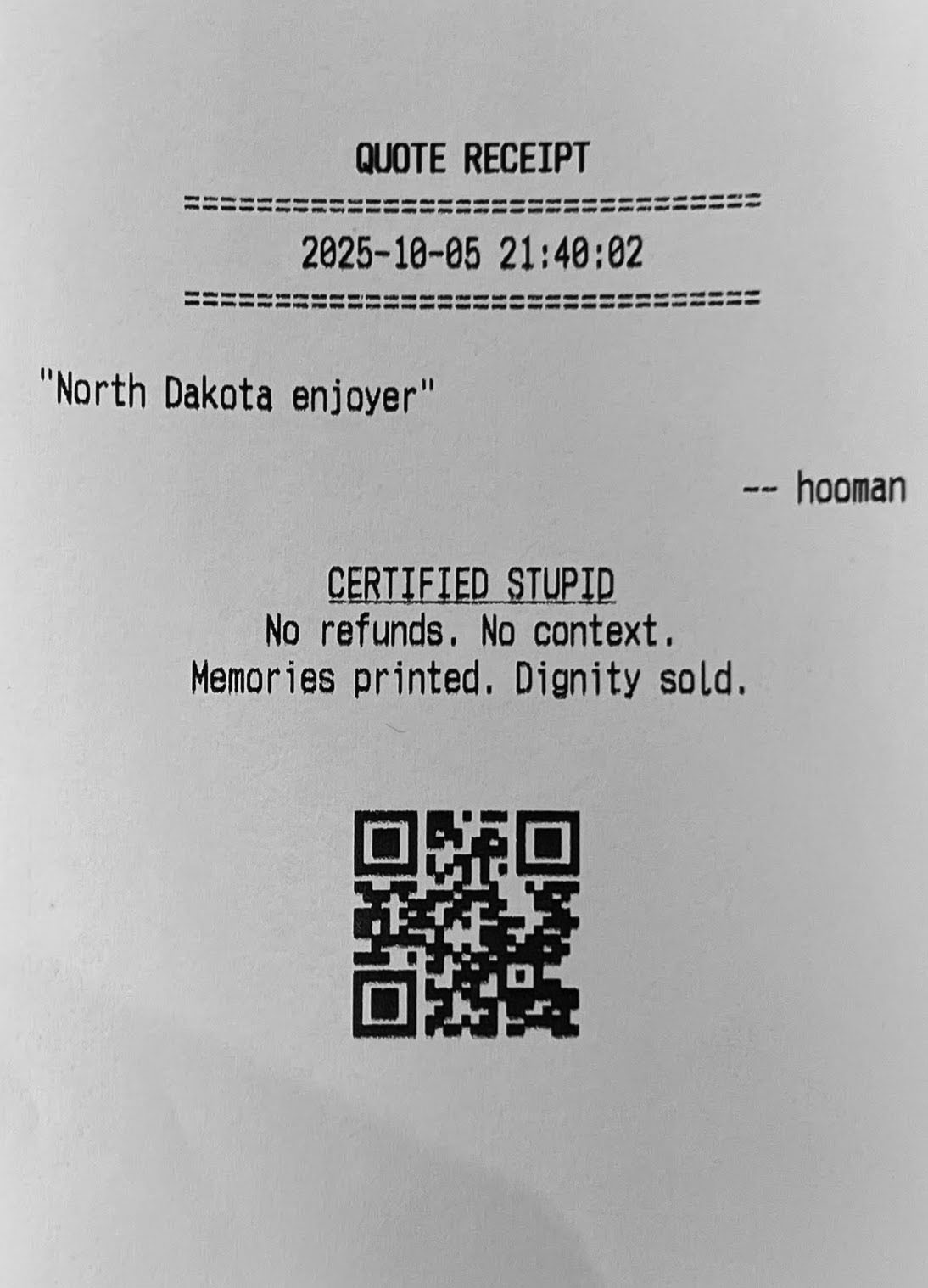 Quote Receipt 3
