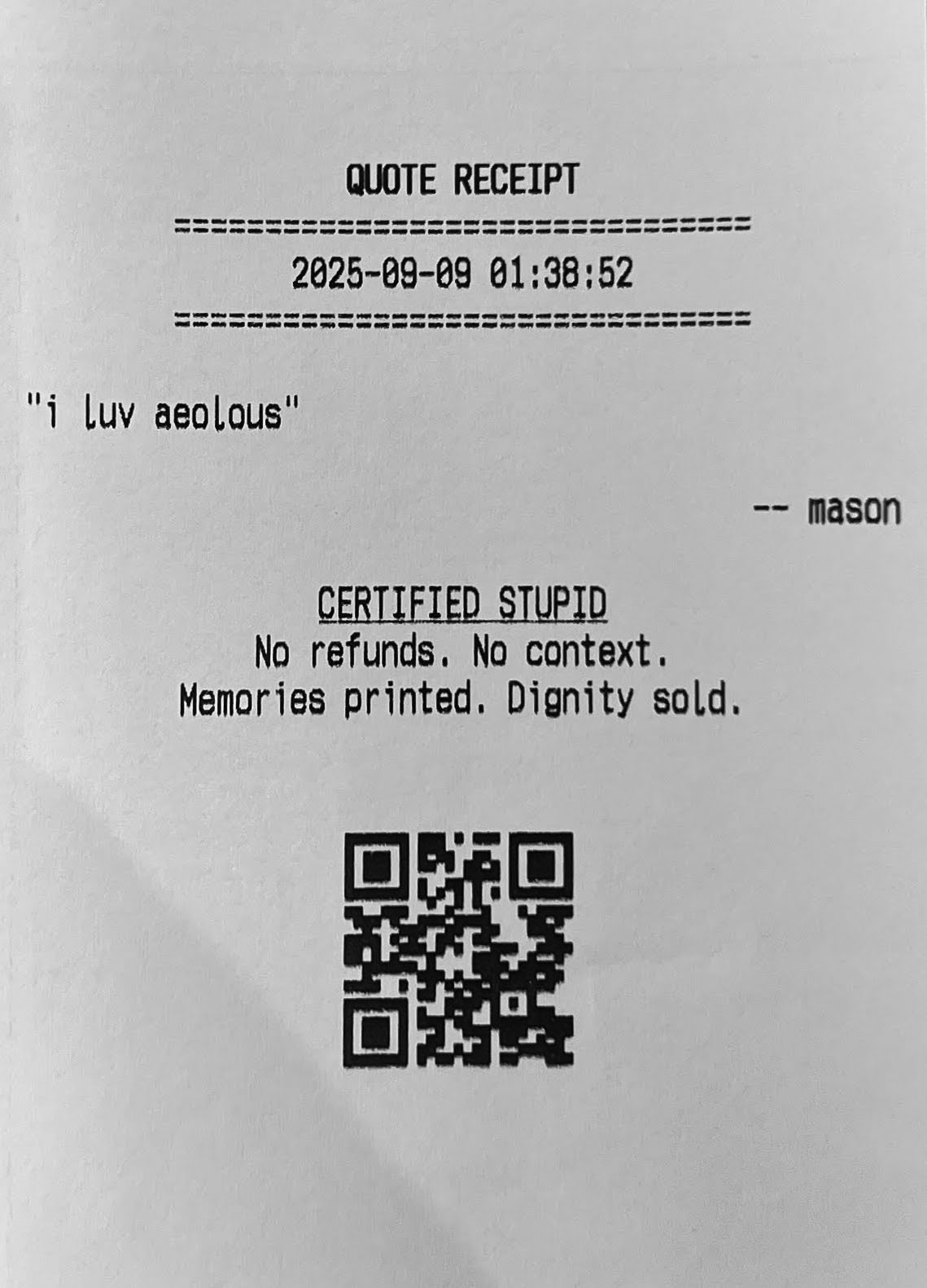 Quote Receipt 12